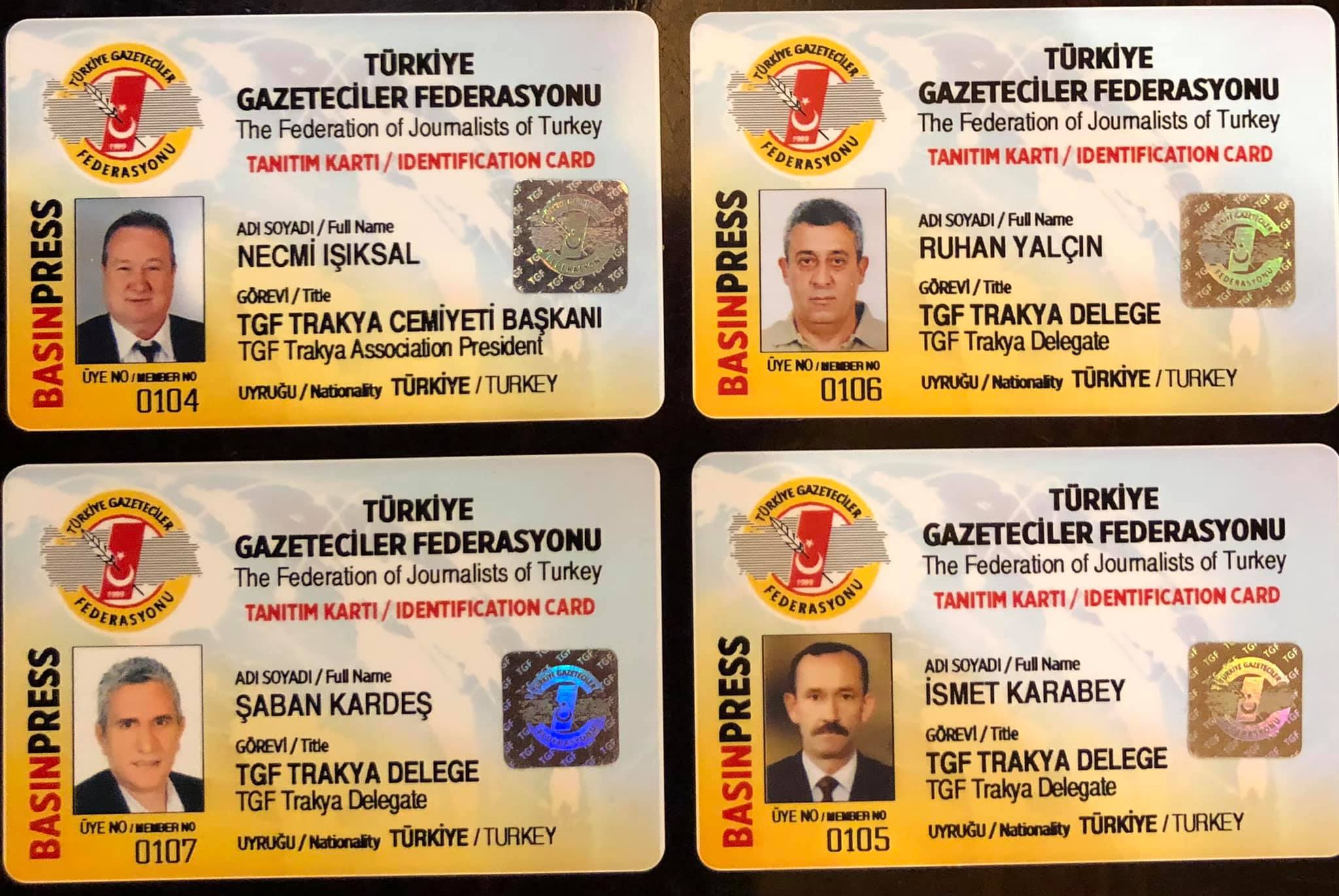 Tekirdağ’daki Gazeteciler arasından Türkiye Gazeteciler Federasyonu Delegesi olma onuruna erişen dört isim belli oldu.